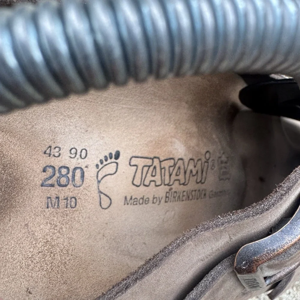Birkenstock Tatami Brown Suede Double Strap Sandals Mens Size 10